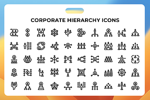 Corporate Hierarchy Icons, a Duotone Icon by Wencory