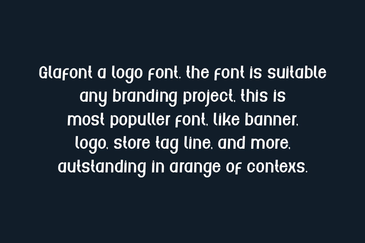 Glafont - Minimal Logo Font, a Sans Serif Font by Iqsiart Studio (Photo 4 of 6)