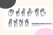 ASL Font American Sign Language Type, a Symbol Font by InkCloudDesign (Thumbnail 6 of 7)