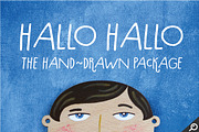 Hallo Hallo - HandDrawn Font Package, a Sans Serif Font by Vitek Graphic (Thumbnail 1 of 15)