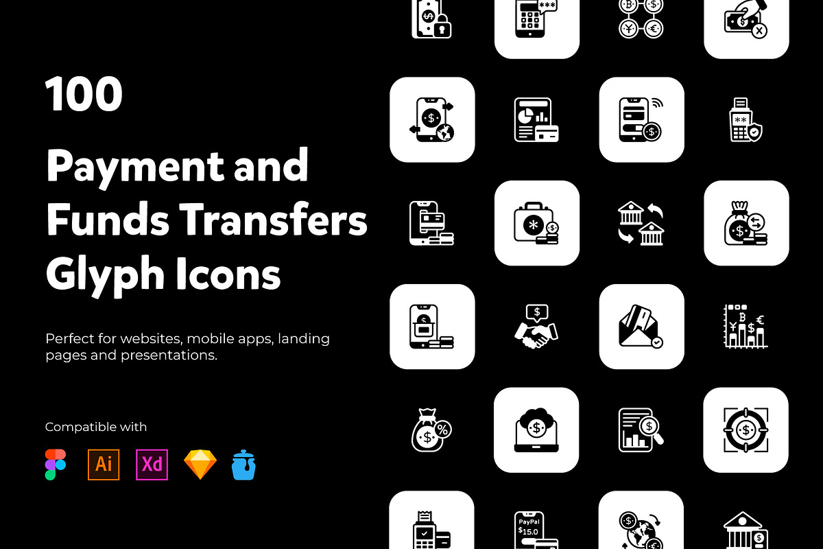 Payment and Funds Transfer, a Solid Icon by Brickclay (Photo 1 of 7)