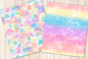 Rainbow Iridescent Seamless Patterns