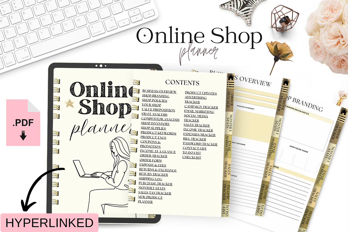 Online Shop Business Planner, a Templates & Theme by bellaROSEworkshop (Photo 1 of 5)