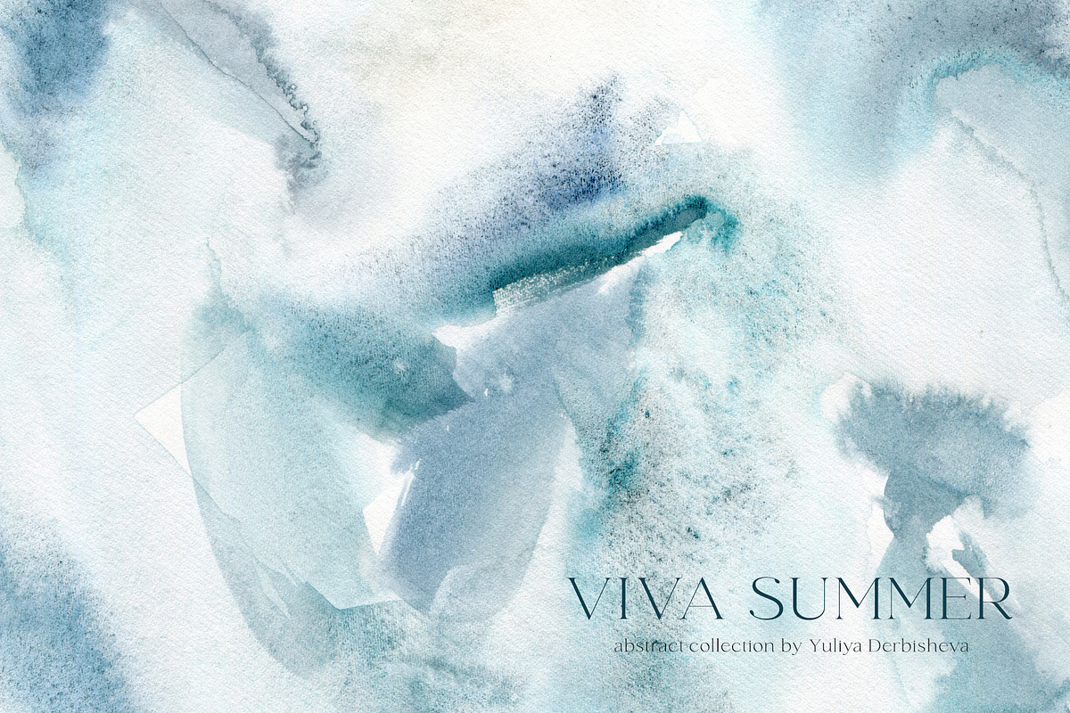 Ocean watercolor summer background, a Texture Graphic by Yuliya Derbisheva (Photo 9 of 18)