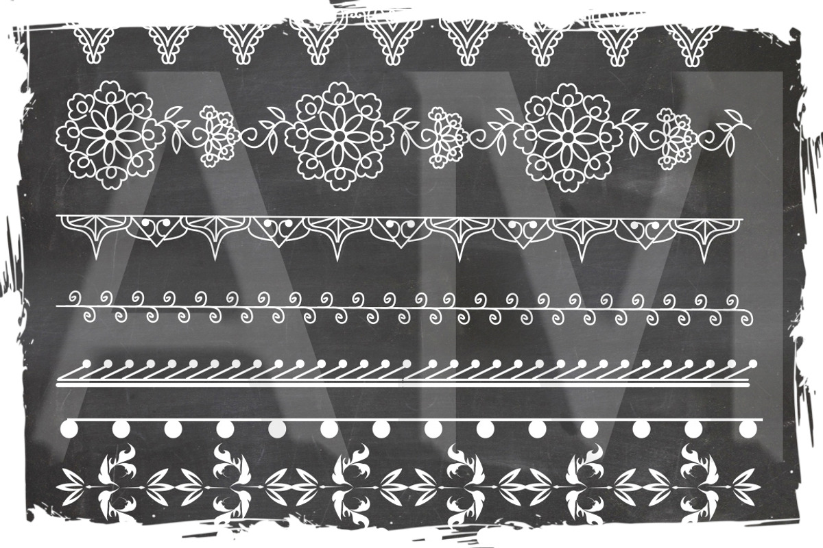 Doodle Vector Brushes borders preview 3