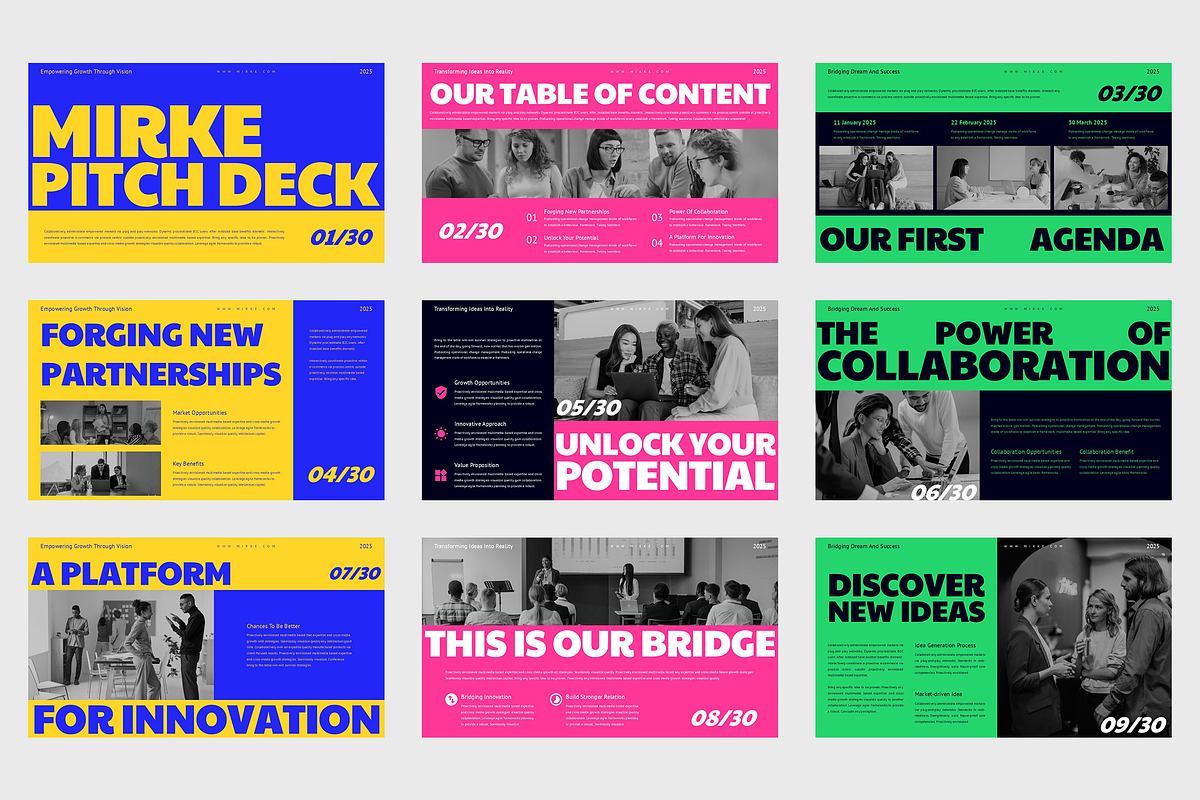 Mirke : Vibrant Color Powerpoint, a Presentation Template by Punkl Camp (Photo 2 of 9)