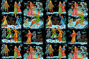Palekh folk winter seamless pattern, a Pattern Graphic by Alena Lazareva (Thumbnail 8 of 9)