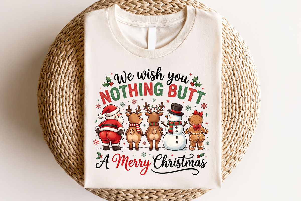 Nothing Butt a Merry Christmas PNG, a Seasonal Illustration by CraftArtStudio (Photo 4 of 4)