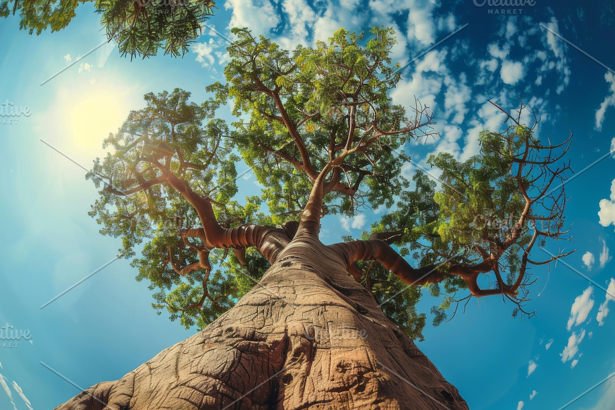 98 Trees view from below, a Nature Photo by Handmadefont (Photo 6 of 98)