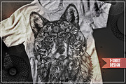Ornamental Hand Drawn Wolf, an Animal Illustration by alexrockheart (Thumbnail 3 of 4)