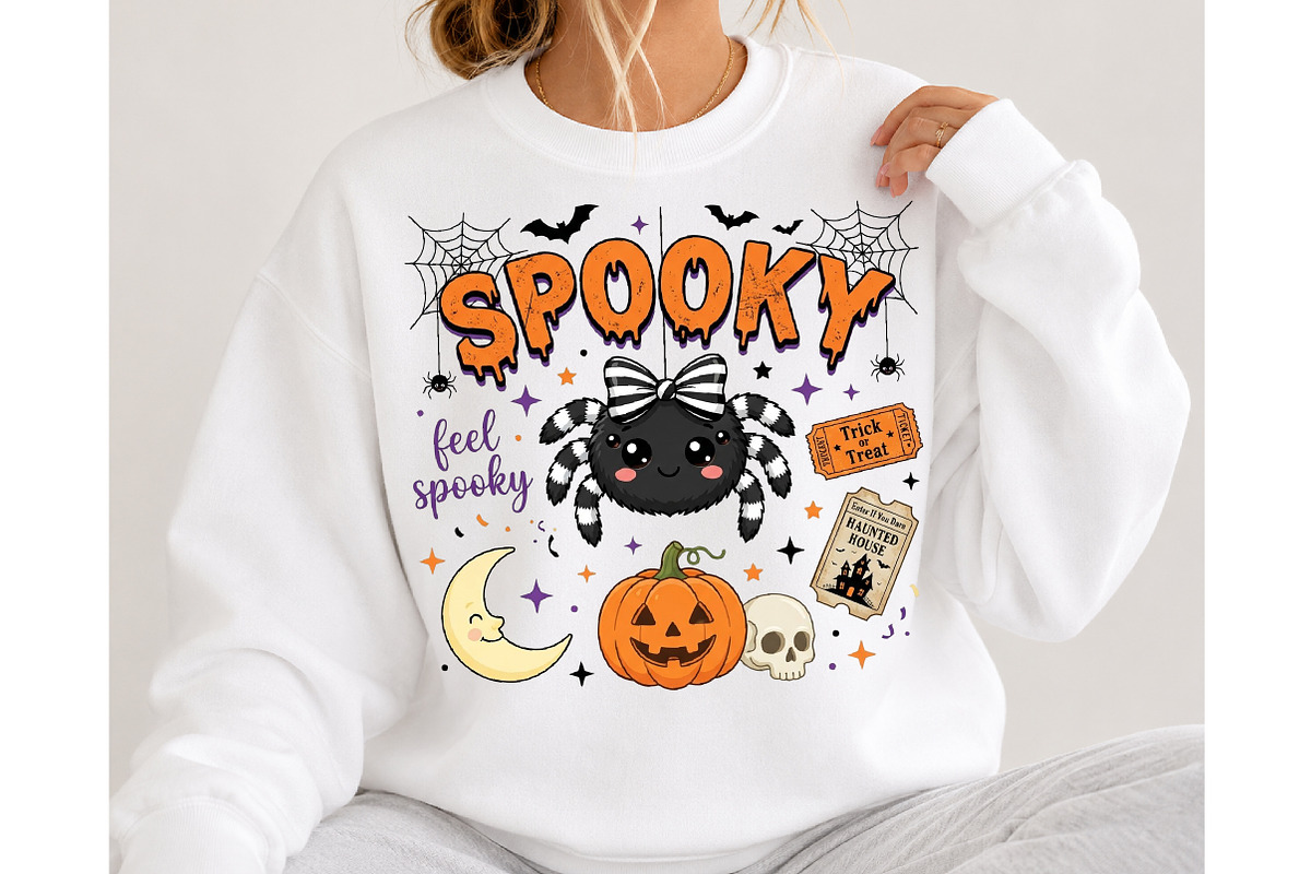 Preppy Spooky Halloween PNG, a Seasonal Illustration by DreamCafeArt (Photo 4 of 7)