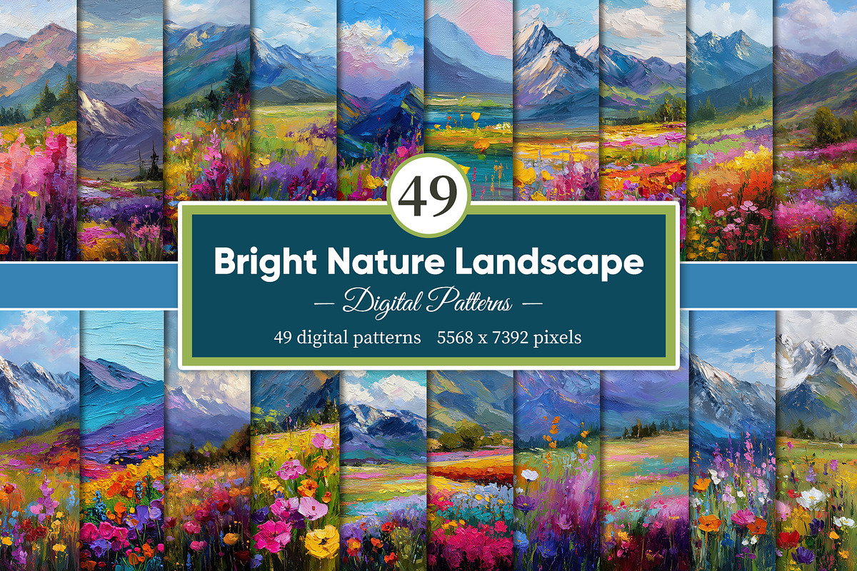 Bright Nature Landscape Illustration, a Decorative Illustration by Housui Patterns (Photo 1 of 12)
