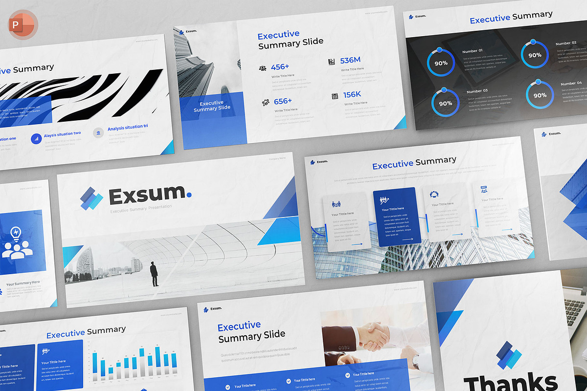Executive Summary PowerPoint, a Presentation Template by Pixslides (Photo 1 of 4)
