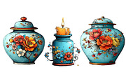 Whimsical Spring chinoiserie blue, an Illustration by Designworld (Thumbnail 5 of 5)