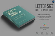 Letter Size Book Mockup - 8 views, a Books & Magazine Mockup by Illusiongraphic (Thumbnail 1 of 24)