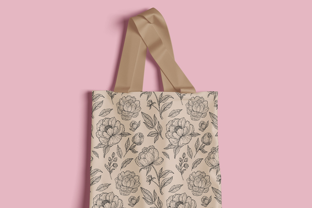 Black Outline Peony Flowers Set, an Illustration by ArtIrisArt (Photo 12 of 13)