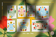 30 Floral Self-Love Quotes SVG & EPS, a Decorative Illustration by Millusti (Thumbnail 2 of 9)