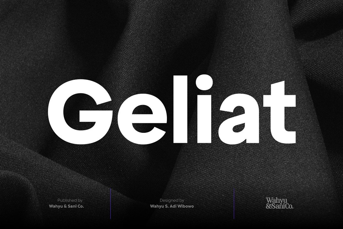 Geliat | Sans Serif Family, a Sans Serif Font by Wahyu & Sani Co. (Photo 1 of 13)