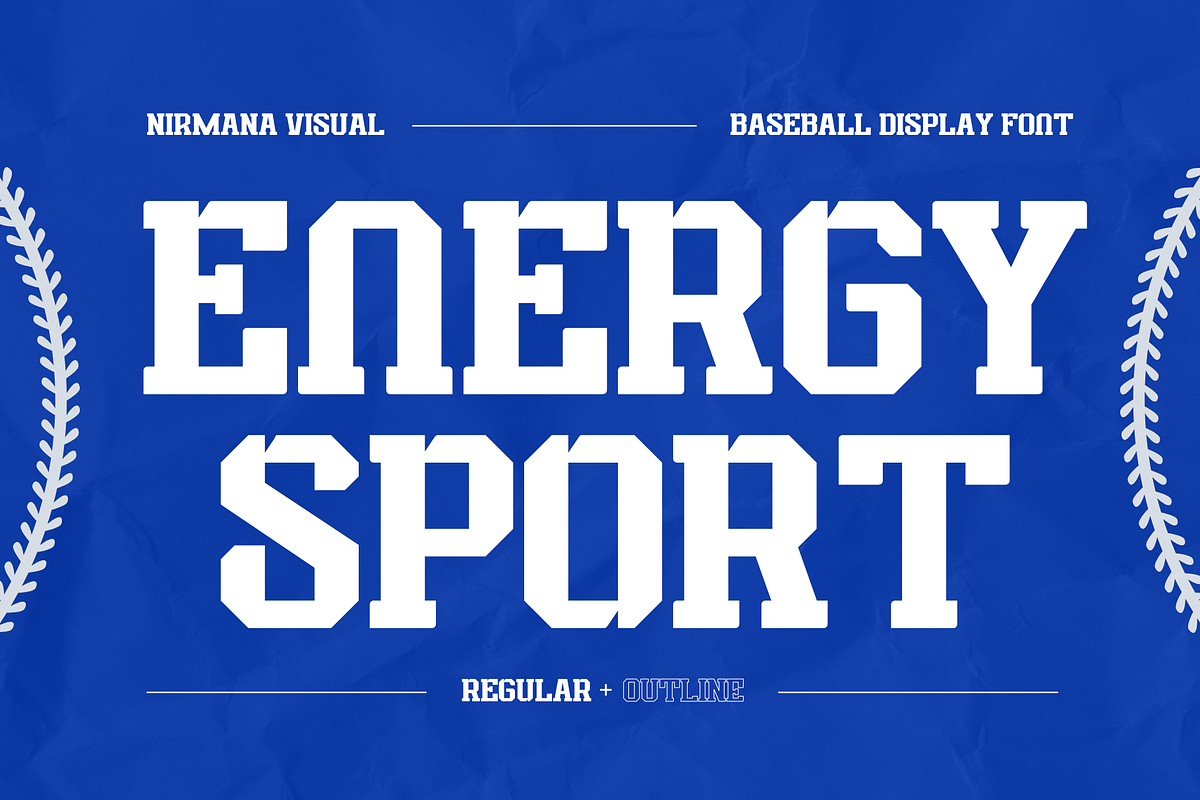 Energy Sport - Baseball Logo Font, a Slab Serif Font by Nirmana Visual (Photo 1 of 9)