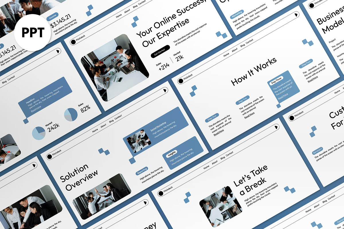 Online Store Manager Pitch Deck PPT, a Presentation Template by graphicook (Photo 1 of 5)