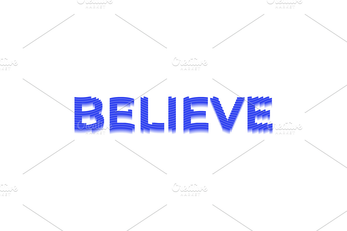 Typography Believe layer wavy style, a Layer Style Add-On by Design Store (Photo 2 of 2)