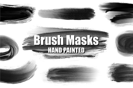 Hand Painted Brush Masks, a Texture Graphic by alexdndz
