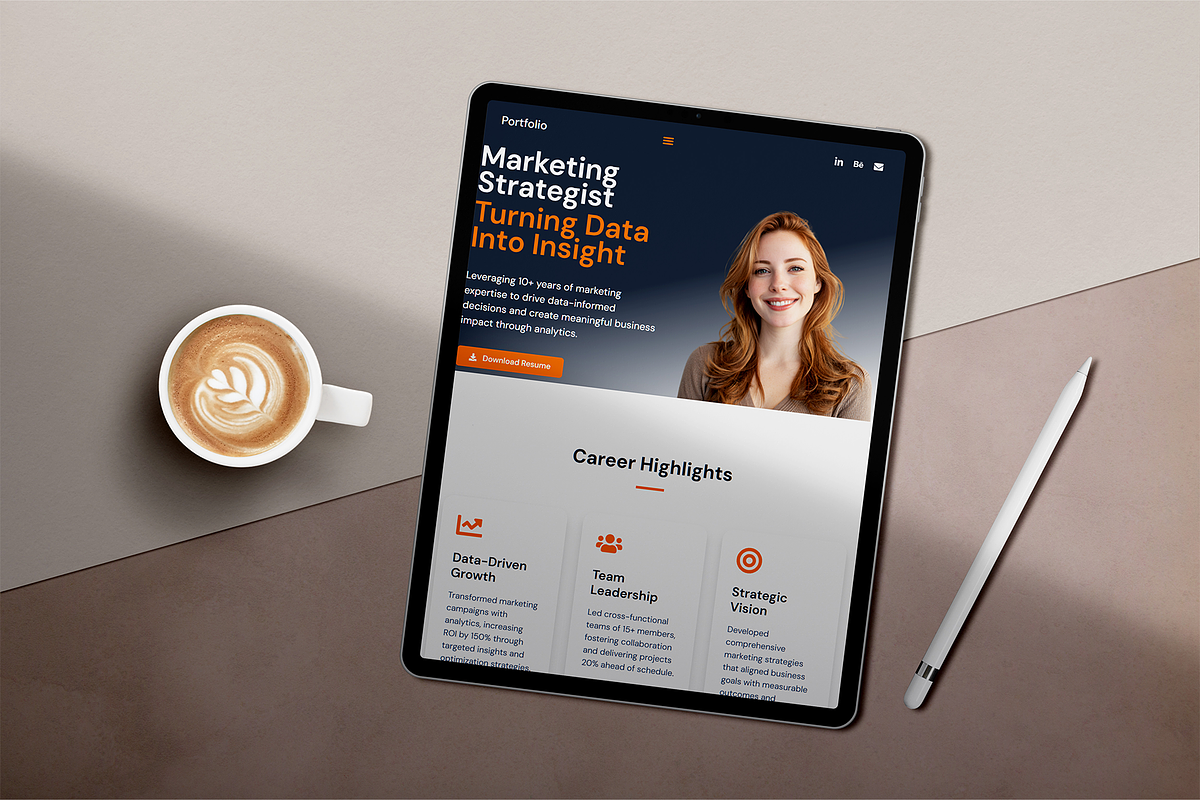 Career Portfolio Website Canva, a Landing Page Template by Digital Diva Design (Photo 6 of 6)
