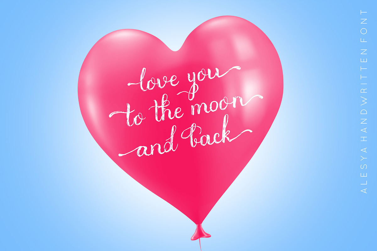Alesya hand written font preview 5