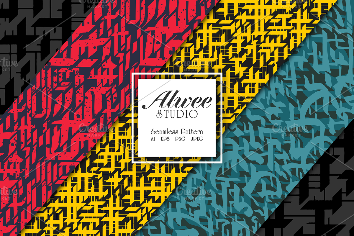Urban Motion – Abstract Pattern Set, a Pattern Graphic by Alwee Studio (Photo 1 of 9)