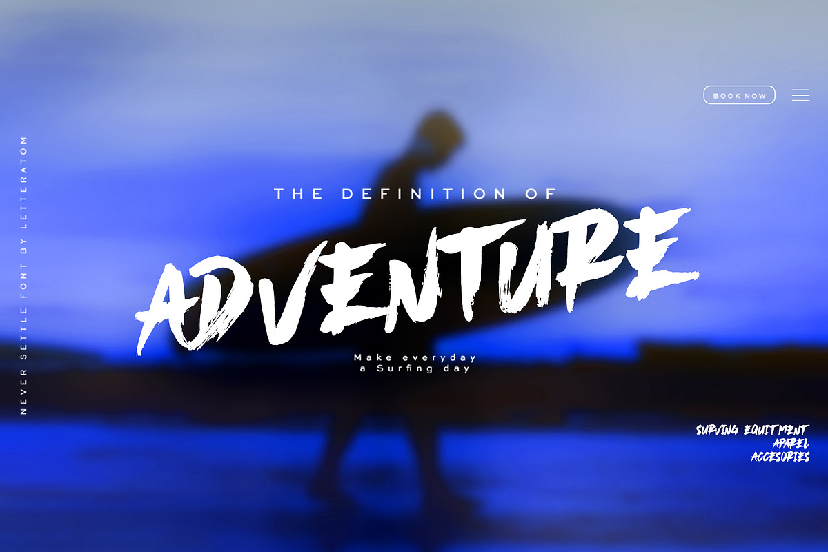 Never Settle, a Font by Letteratom (Photo 7 of 9)