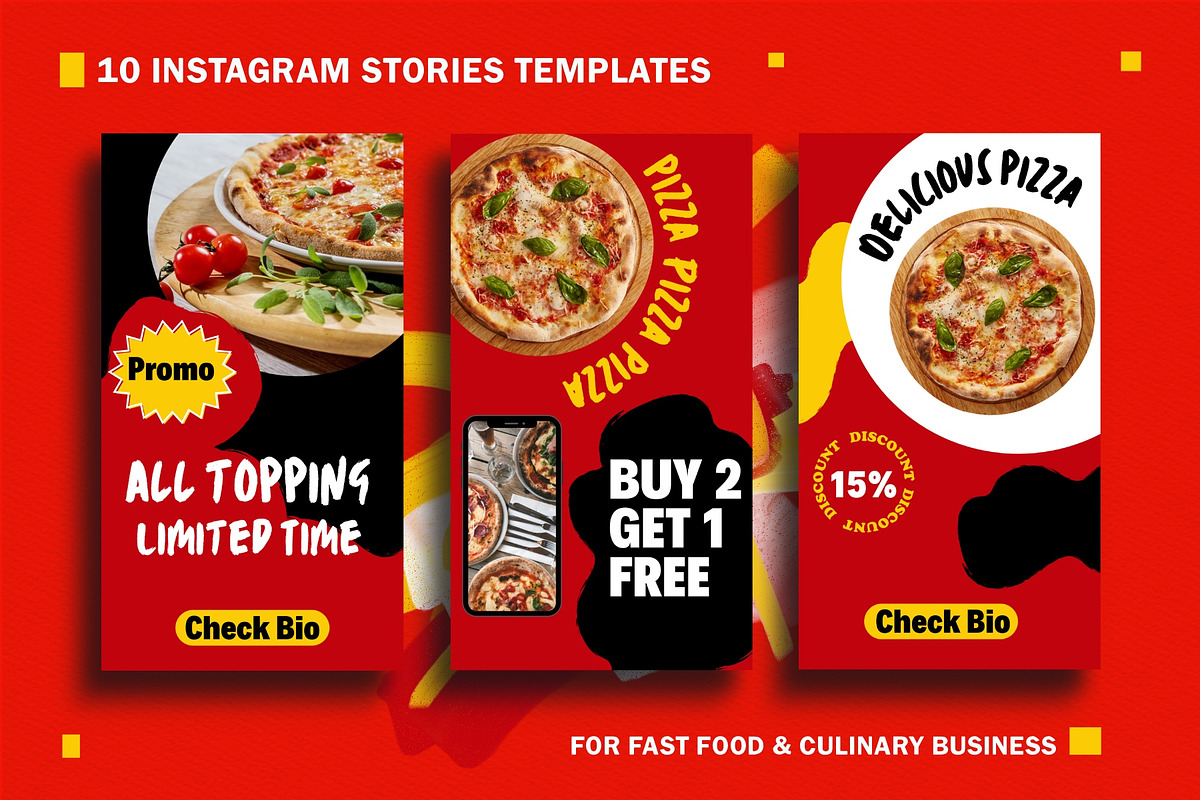 Canva Instagram templates Fast Food, a Social Media Template by Vectorheroes (Photo 5 of 7)