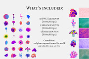 Vibrant Floral PNG Elements Pack, an Object Graphic by CreatingYOU.®, Lori Rice (Thumbnail 2 of 7)