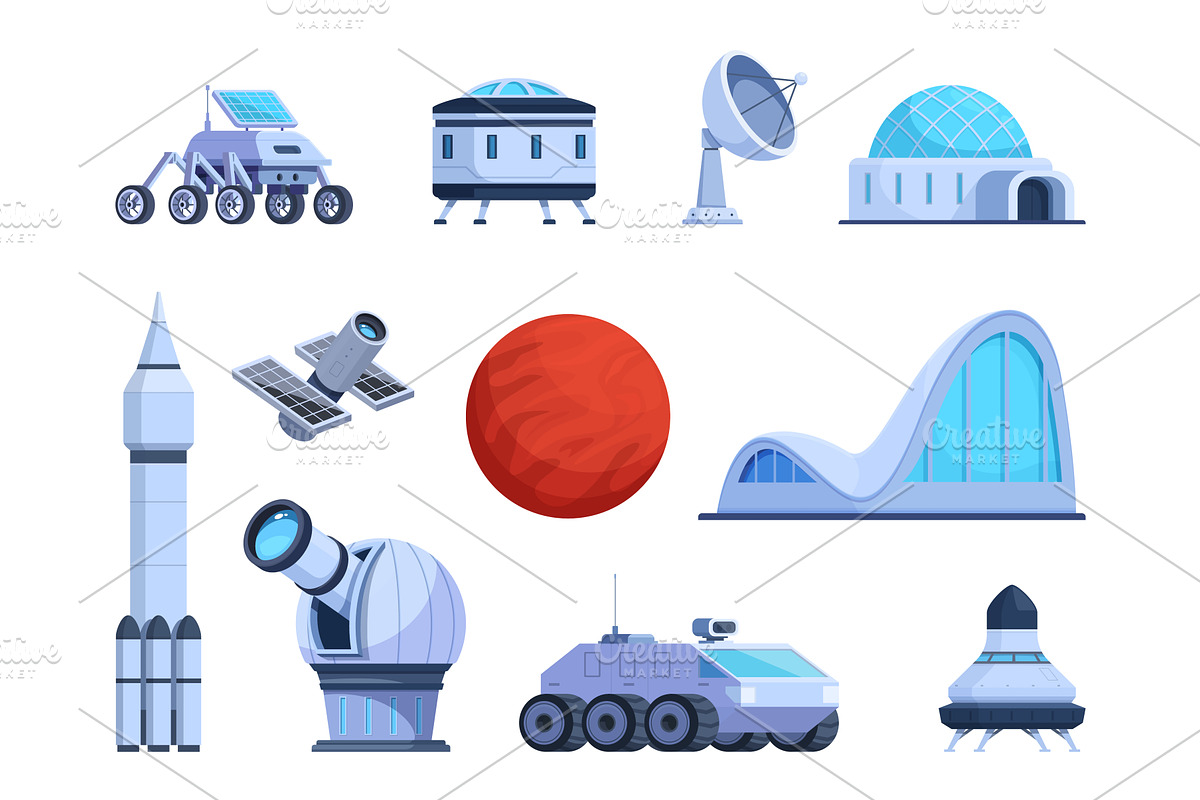 Mars exploration. Cartoon space, an Illustration by Valerie Bodnar