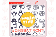 Valentine Icons - Dingbat Font, a Symbol Font by WADLEN (Thumbnail 1 of 7)