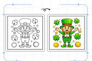 Lucky Leprechauns Coloring Book, a Seasonal Illustration by Ink Gallery (Thumbnail 6 of 9)