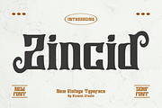 Zincid - Vintage Font, a Blackletter Font by Viswal Studio (Thumbnail 1 of 6)