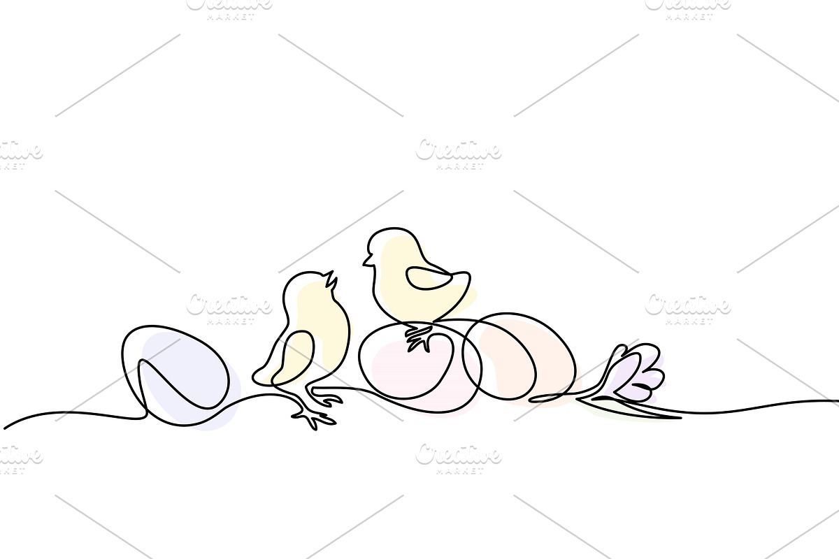 Happy Easter spring decoration, an Object Illustration by Valenty
