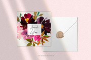 Pink Plum Watercolor Floral Clipart, an Illustration by whiteheartdesign (Thumbnail 9 of 9)