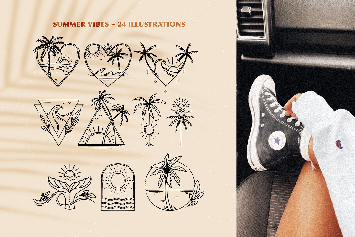 Summer vibes. Graphic collection., a Person Illustration by heyXeni (Photo 2 of 11)