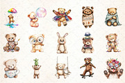 Fanny Teddy Bear Boho Clipart, an Illustration by DreamCafeArt (Thumbnail 2 of 5)