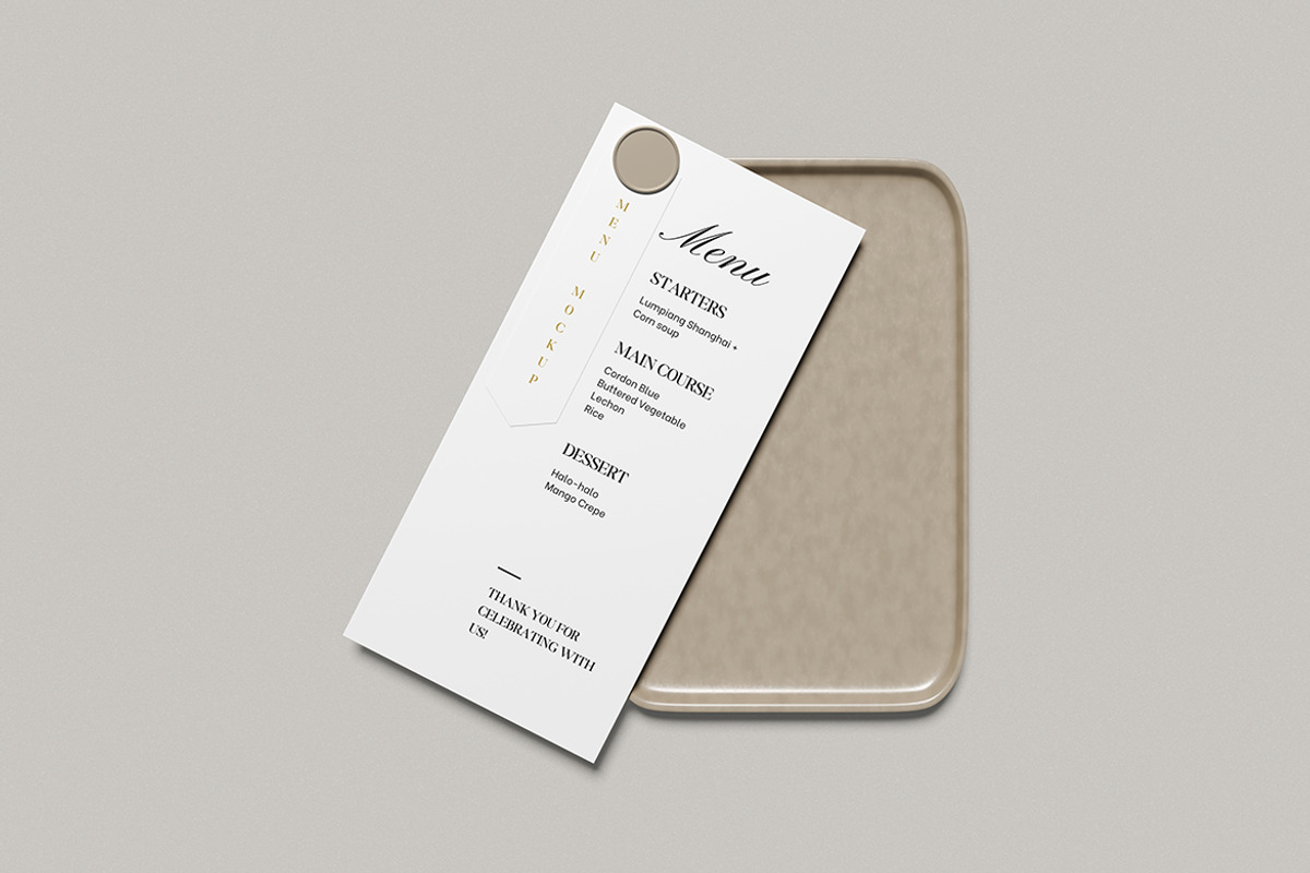 Menu Mockup, an Advertising Mockup by xavier_studio (Photo 3 of 5)