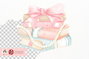 Coquette Book Clipart, Book With Bow