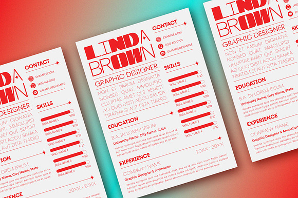Bold Resume Layout
