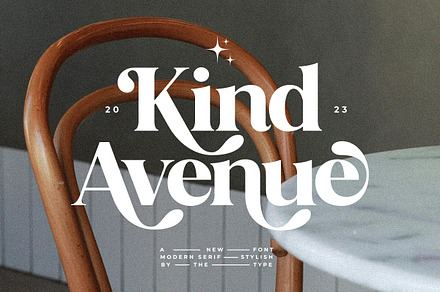 Kind Avenue - Stylish Retro Font, a Serif Font by The_Type