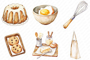 Neutral Baking Clipart, an Illustration by Watercolor design (Thumbnail 4 of 13)