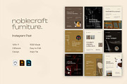 Noblecraft Furniture Instagram Post, a Social Media Template by VUNIRA (Thumbnail 1 of 3)