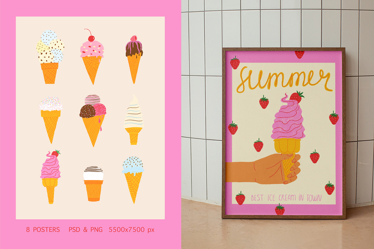 Best Ice Cream in Town, a Food Illustration by Annakniaz (Photo 2 of 13)