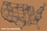 United States Map - AI & PSD, a Texture Illustration by Skylars Art Supplies (Thumbnail 4 of 9)