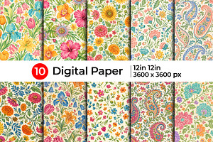 Retro Botanical Pattern, a Pattern Graphic by Artonix