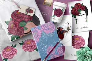 Boho Floral romantic prints